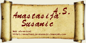 Anastasija Susanić vizit kartica